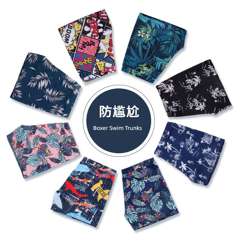 New Arrival Print Boys Hot Spring Swimming Trunks