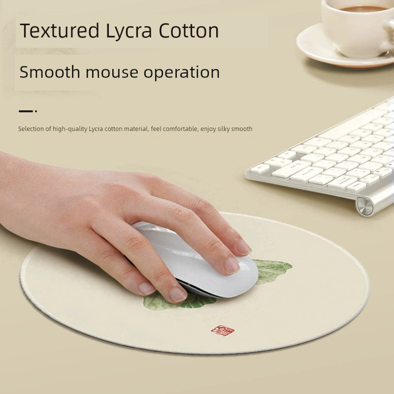Chinese Fad Meticulous Painting round Minimalist Flower and Bird Mouse Pad