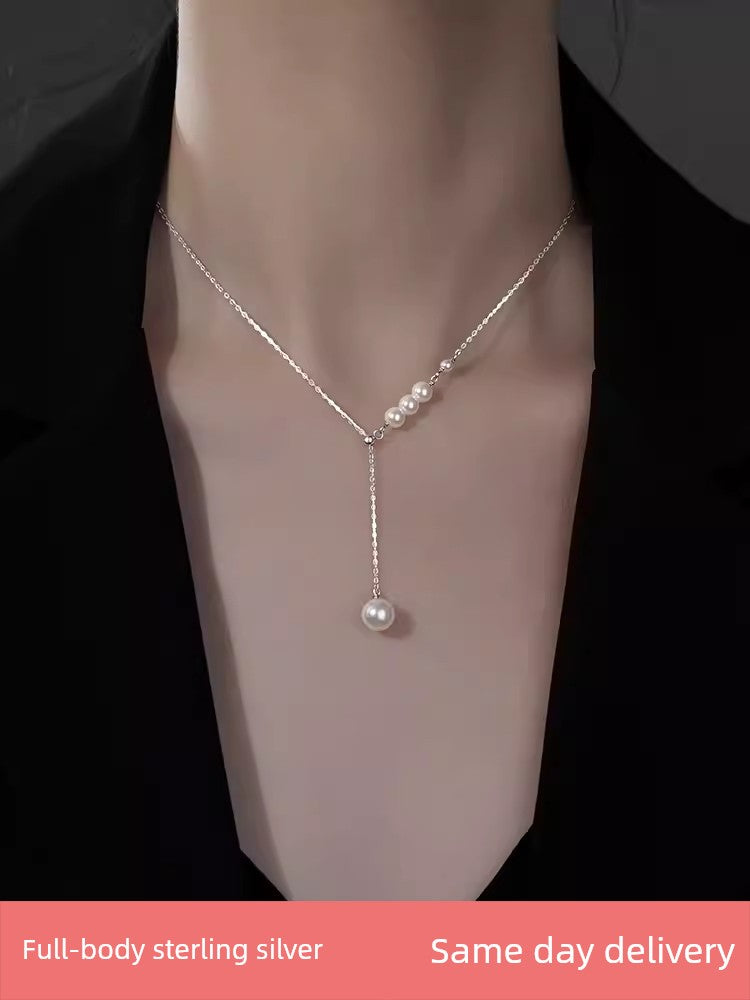 Niche Style Tassel Clavicle Chain Fancy Accessible Luxury Female Pearl