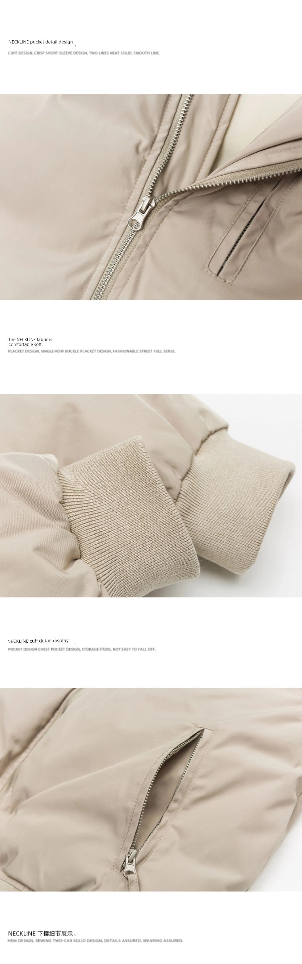 Mr. WH Japanese Style Pure Color Baseball Collar Men's and Women's Spring and Autumn New Arrival Easiest for Match Loose Couple Pilot Outwear