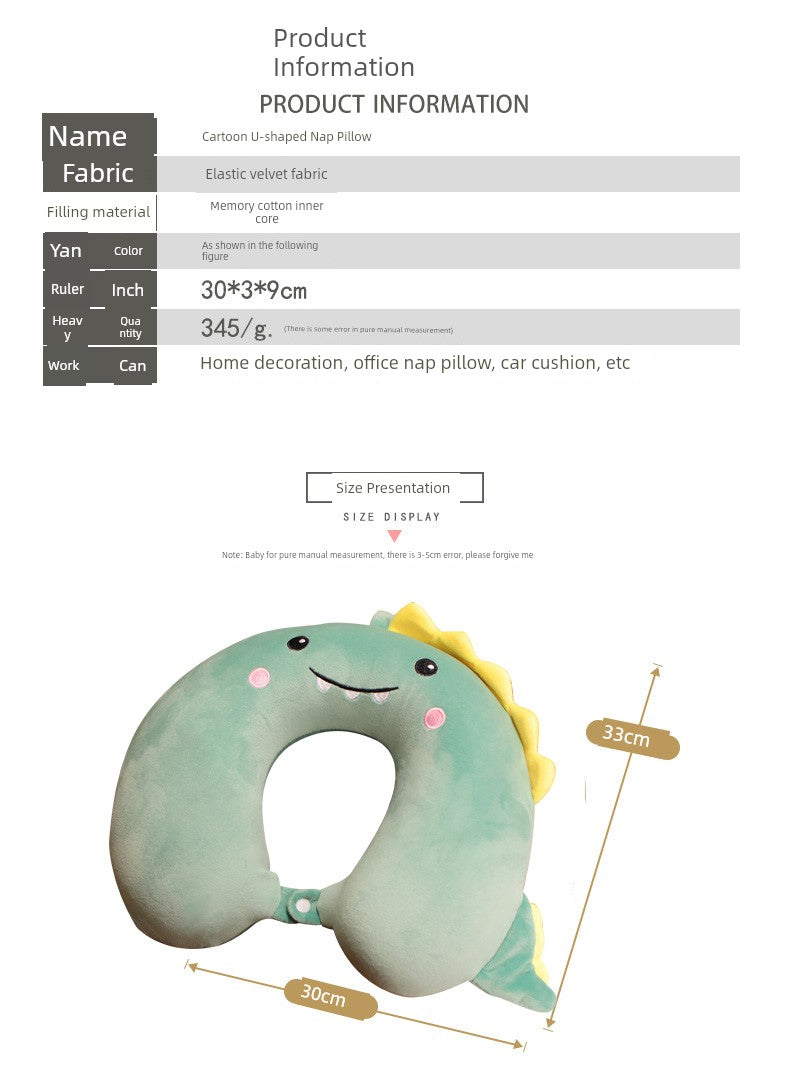 Memory Foam Neck Office Nap U-Shape Pillow