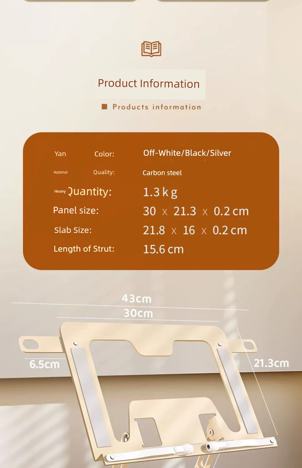Reading Stand Clip Book Holder