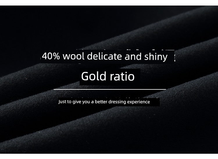 Romon Woolen Jacket Men's Spring and Autumn Lapel Business Casual Wool Jacket Clothing for Middle-Aged Dad Thin Jacket
