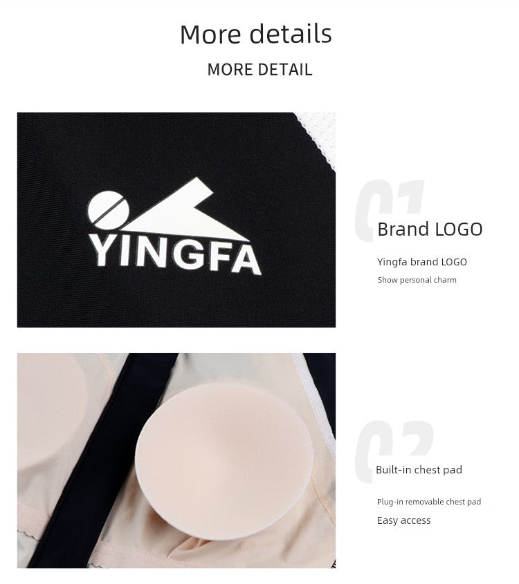 Yingfa One-Piece Boxer Swimsuit Covering Belly Thin Conservative Swimwear plus Size Swimwear Women's Slim Looking Belly Covering Sports Swimsuit
