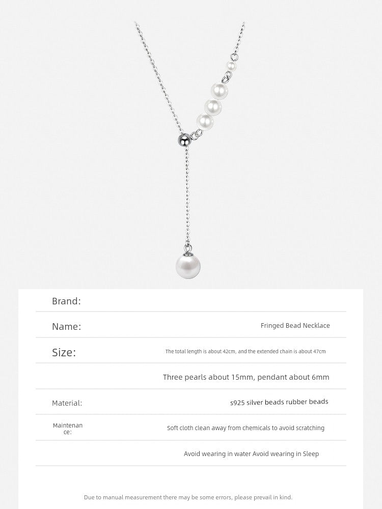 Niche Style Tassel Clavicle Chain Fancy Accessible Luxury Female Pearl