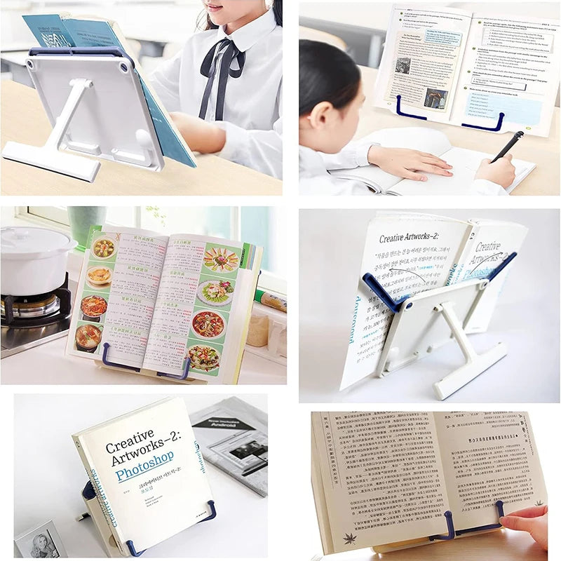 Mini Desktop Book Stand Portable Folding ABS Desktop Storage Adjustable Office Home Supplies Improving Reading Posture TMZ