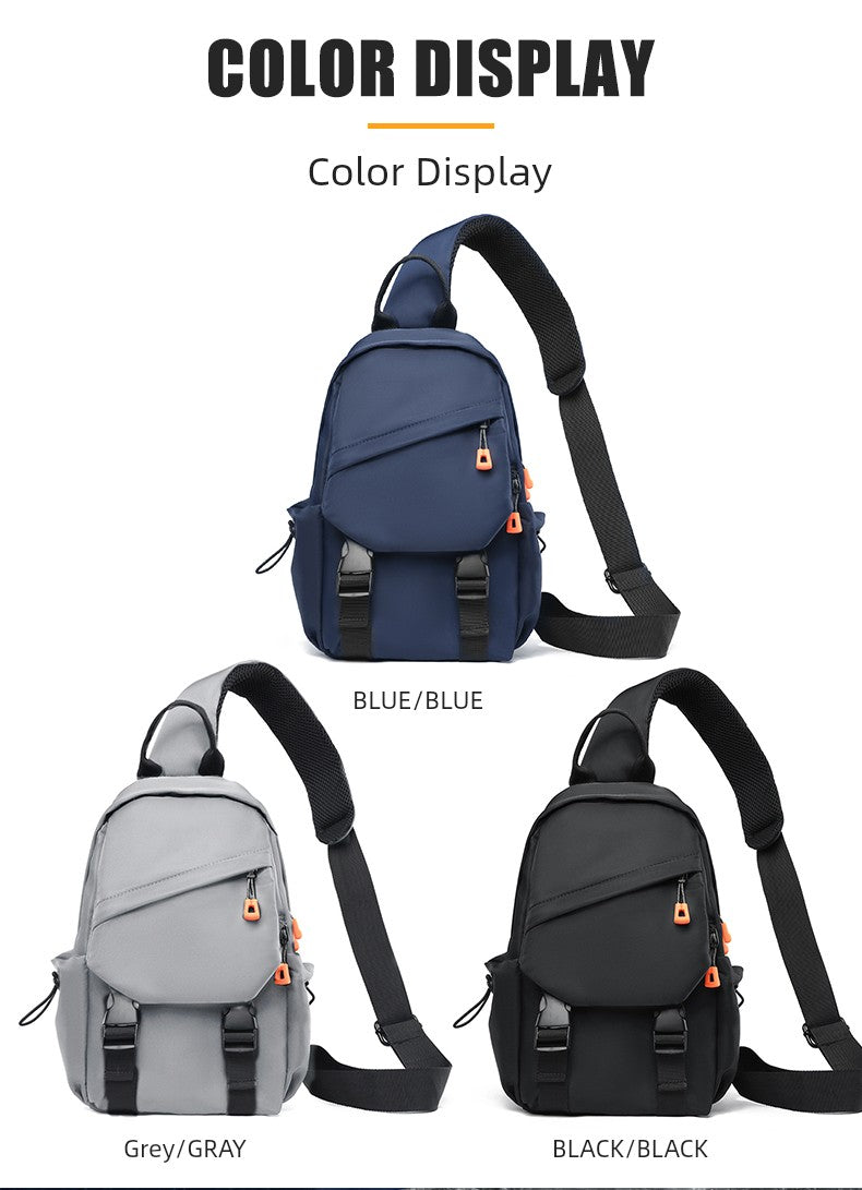 New Chest Bag Men's Casual Sports Backpack Fashion Trendy Multi-Functional Satchel Men's and Women's Neutral Trendy Small Backpack Tide