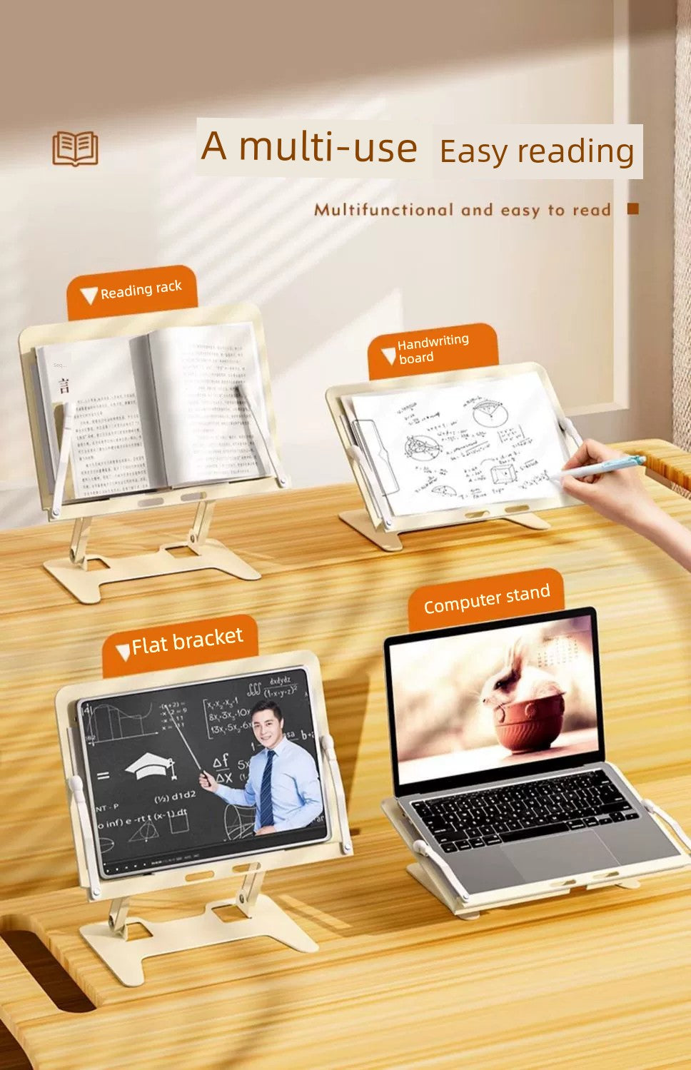 Reading Stand Clip Book Holder