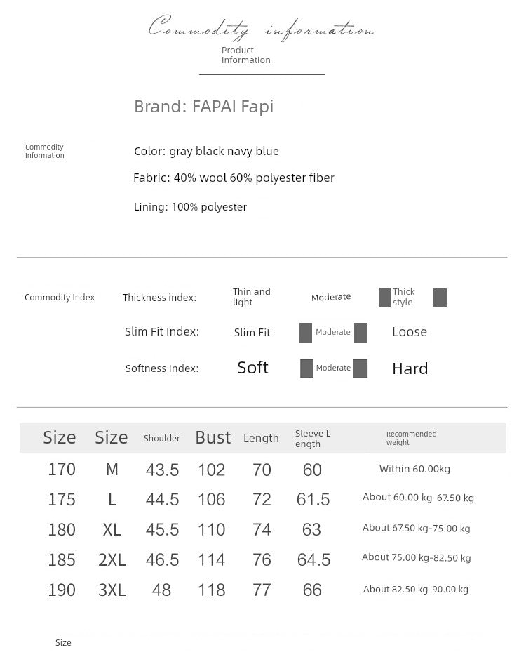 Romon Woolen Jacket Men's Spring and Autumn Lapel Business Casual Wool Jacket Clothing for Middle-Aged Dad Thin Jacket