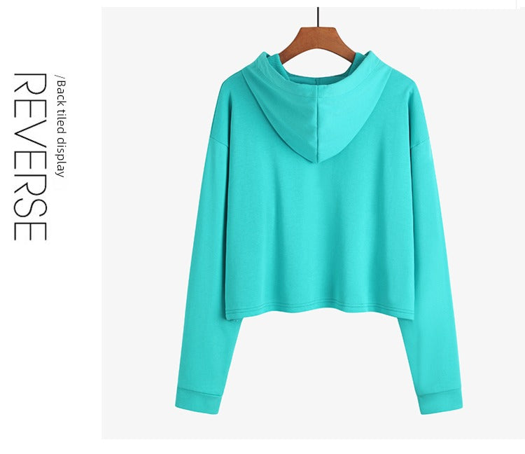 Loose Sweater Fall High Waist Hooded White