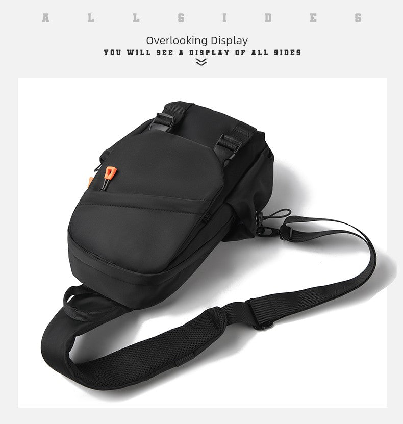 New Chest Bag Men's Casual Sports Backpack Fashion Trendy Multi-Functional Satchel Men's and Women's Neutral Trendy Small Backpack Tide