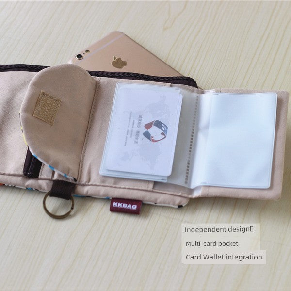 Cute Wallet Foldable Coin Purse Small Bag Male and Female Students Ins Small Portable Wallet Card Bag Integrated