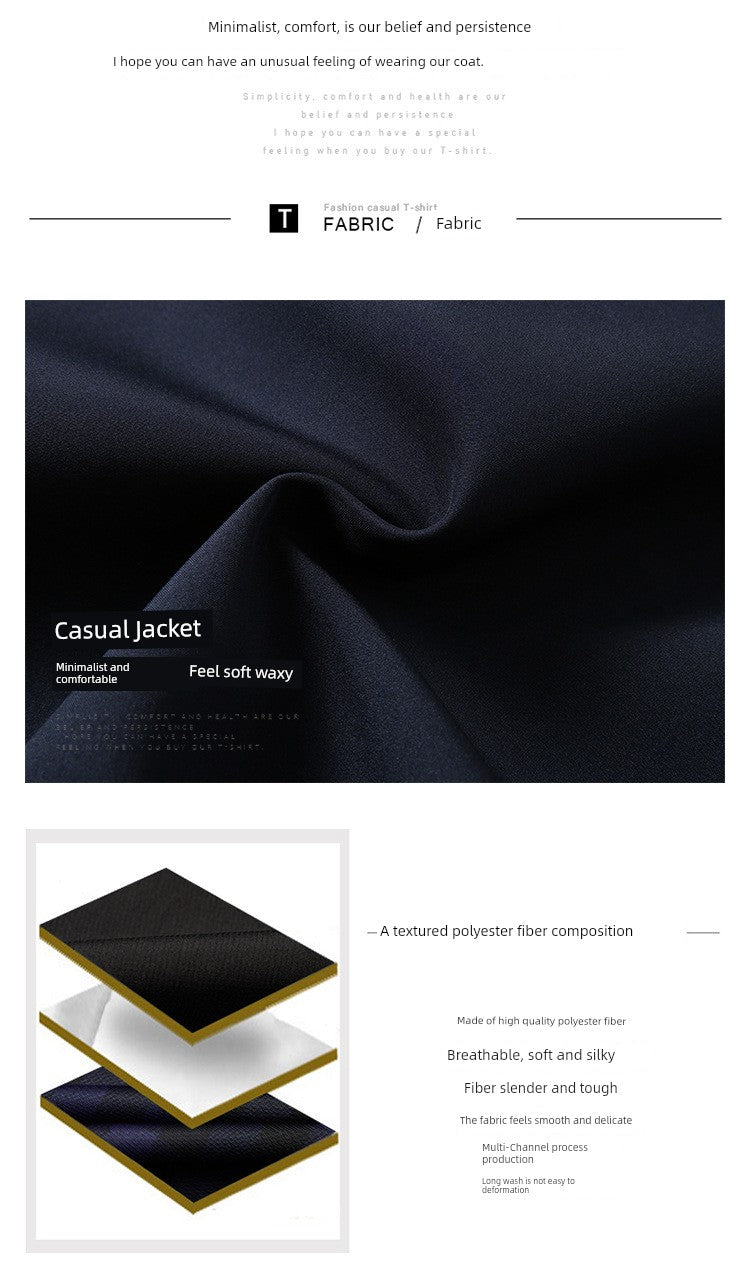 Romon Woolen Jacket Men's Spring and Autumn Lapel Business Casual Wool Jacket Clothing for Middle-Aged Dad Thin Jacket