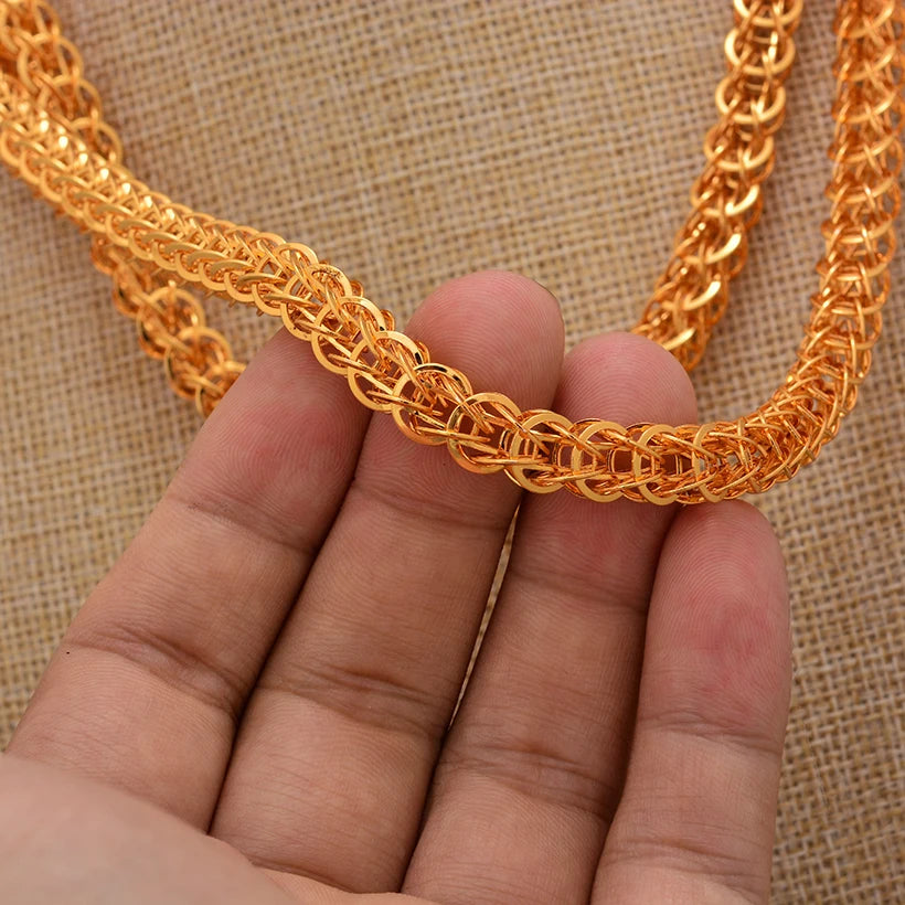 Jewelry Set For Women Gold Plated With Necklace Pendant Nigerian Wedding Jewelry