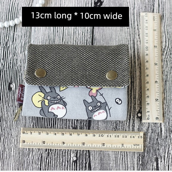 Cute Wallet Foldable Coin Purse Small Bag Male and Female Students Ins Small Portable Wallet Card Bag Integrated