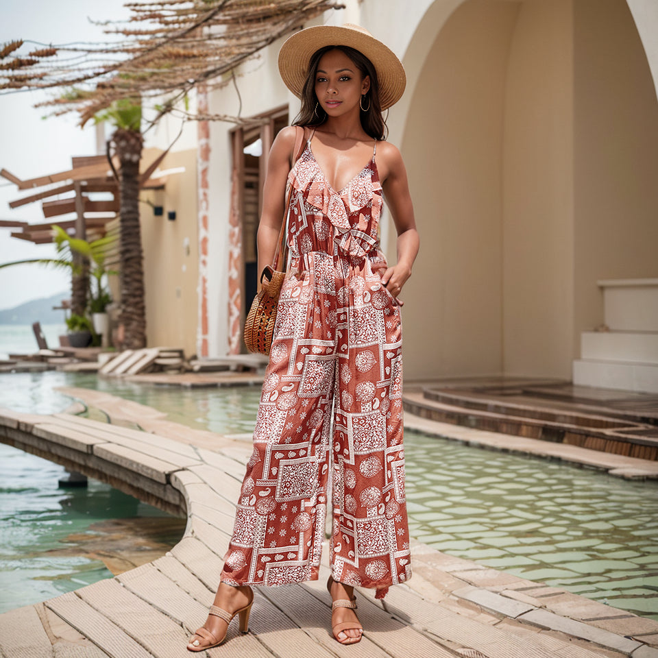 Fat Women's Casual Jumpsuit plus Size Jumpsuit