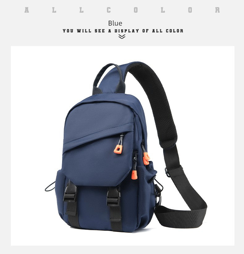 New Chest Bag Men's Casual Sports Backpack Fashion Trendy Multi-Functional Satchel Men's and Women's Neutral Trendy Small Backpack Tide