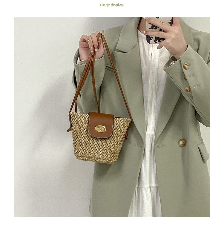 Summer Mini Woven Small Bag Shoulder Beach Travel