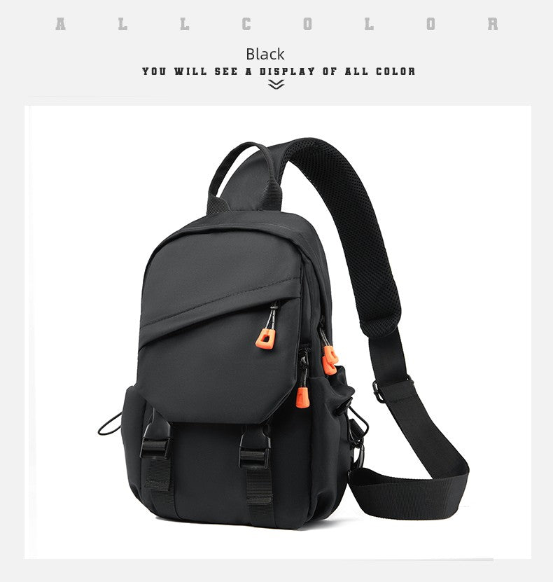 New Chest Bag Men's Casual Sports Backpack Fashion Trendy Multi-Functional Satchel Men's and Women's Neutral Trendy Small Backpack Tide