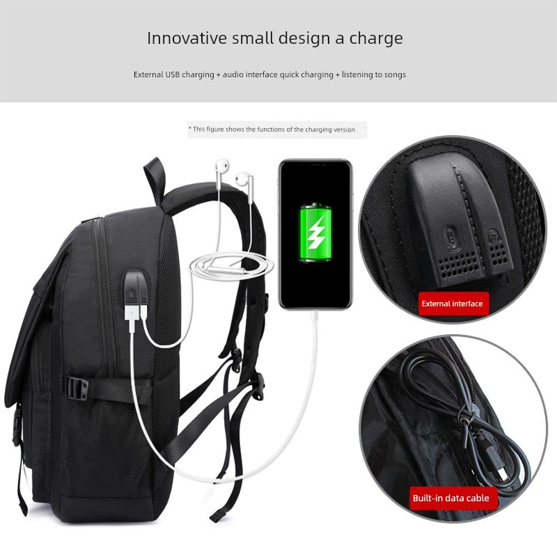 Backpack Free Wing Men Fashion Trend Schoolbag