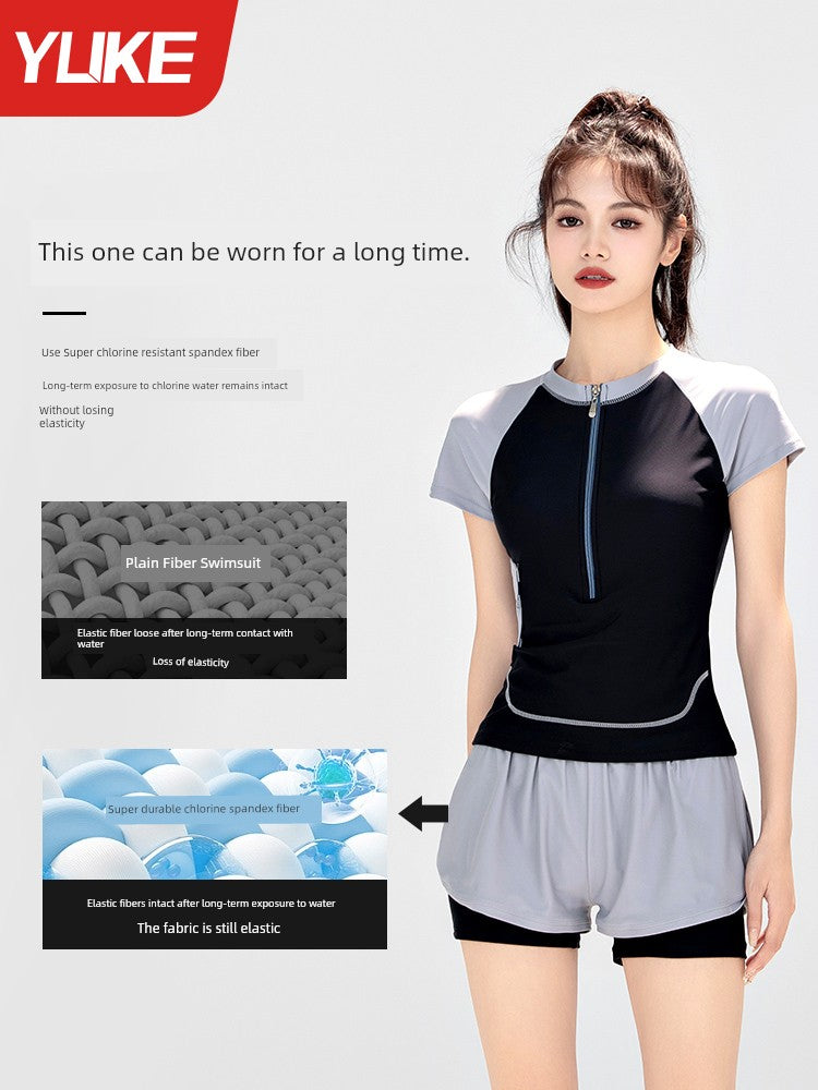 Swimsuit Women's Conservative Split Students Slimming 2024 New Arrival Best Selling Plus Size Plus Size Ladies Hot Spring Swimming Pants