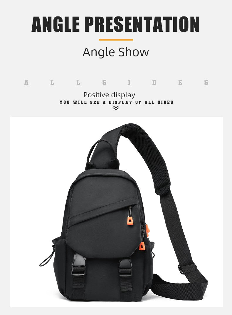 New Chest Bag Men's Casual Sports Backpack Fashion Trendy Multi-Functional Satchel Men's and Women's Neutral Trendy Small Backpack Tide