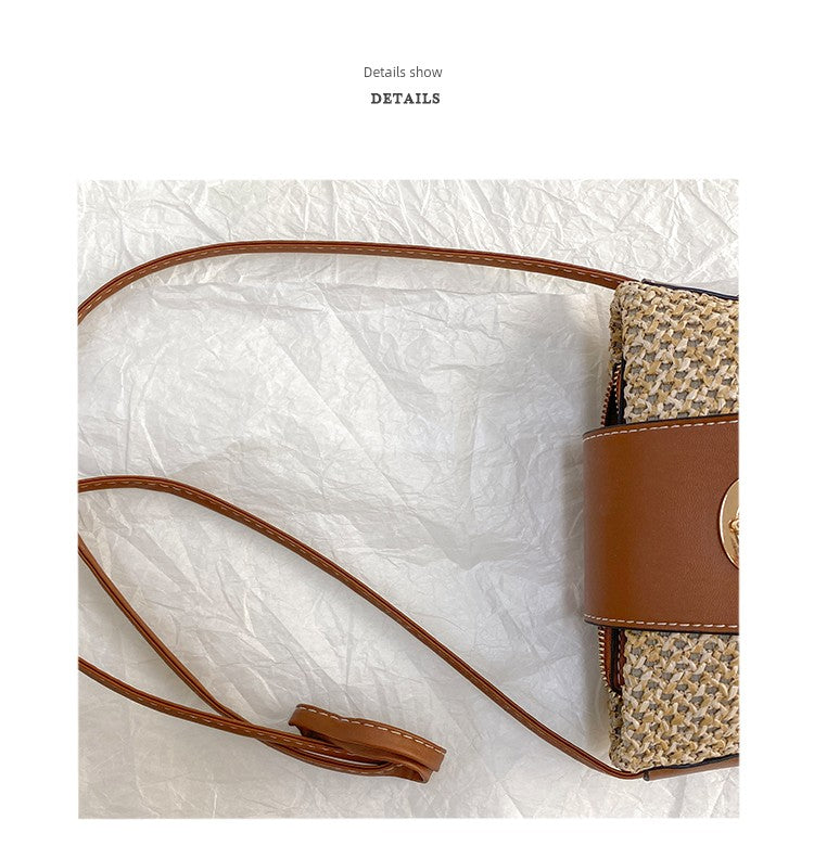 Summer Mini Woven Small Bag Shoulder Beach Travel