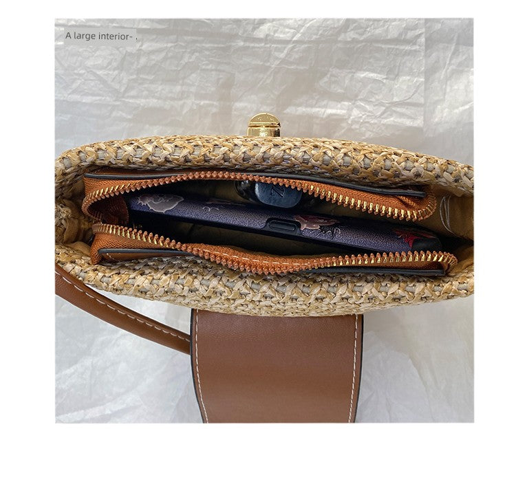 Summer Mini Woven Small Bag Shoulder Beach Travel