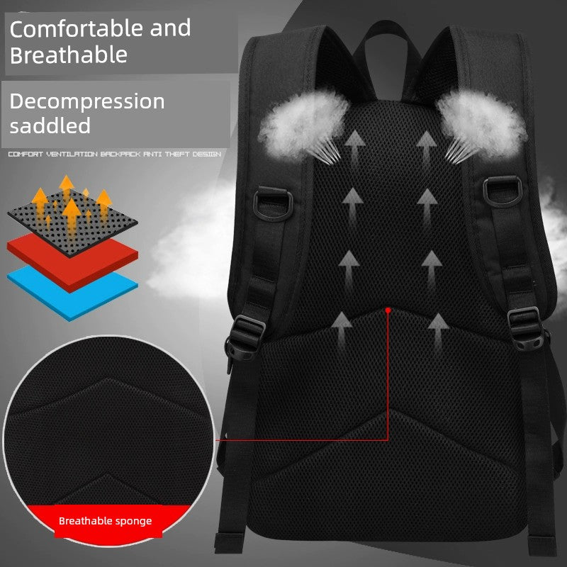 Backpack Free Wing Men Fashion Trend Schoolbag