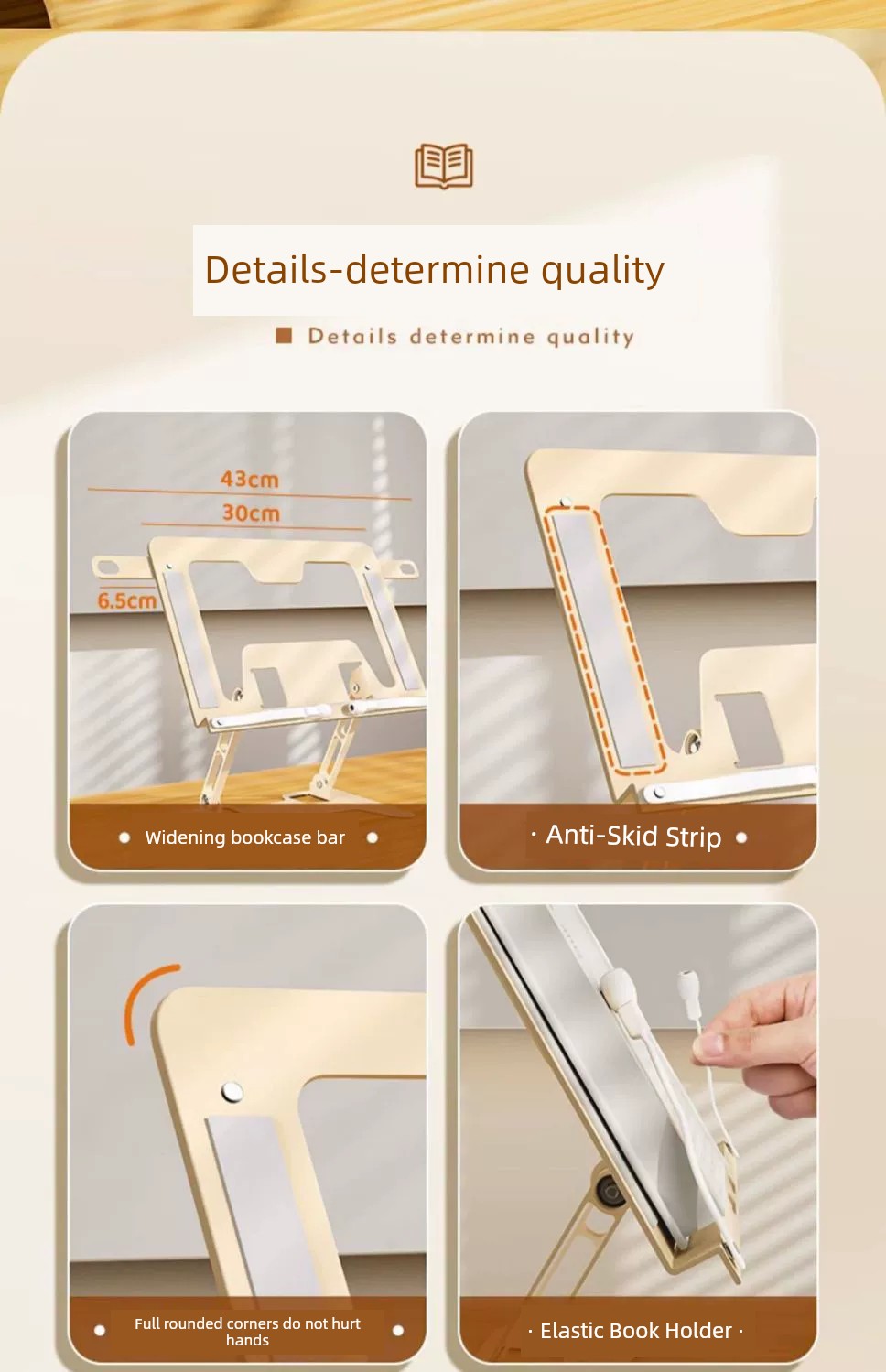 Reading Stand Clip Book Holder