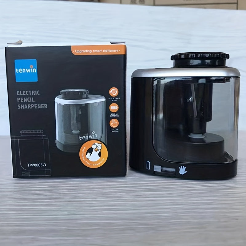 1pc Fast Sharpening Electric Pencil Sharpener-Portable & Safe Design-Efficient for 6-8mm Pencils-Perfect for Students & Office