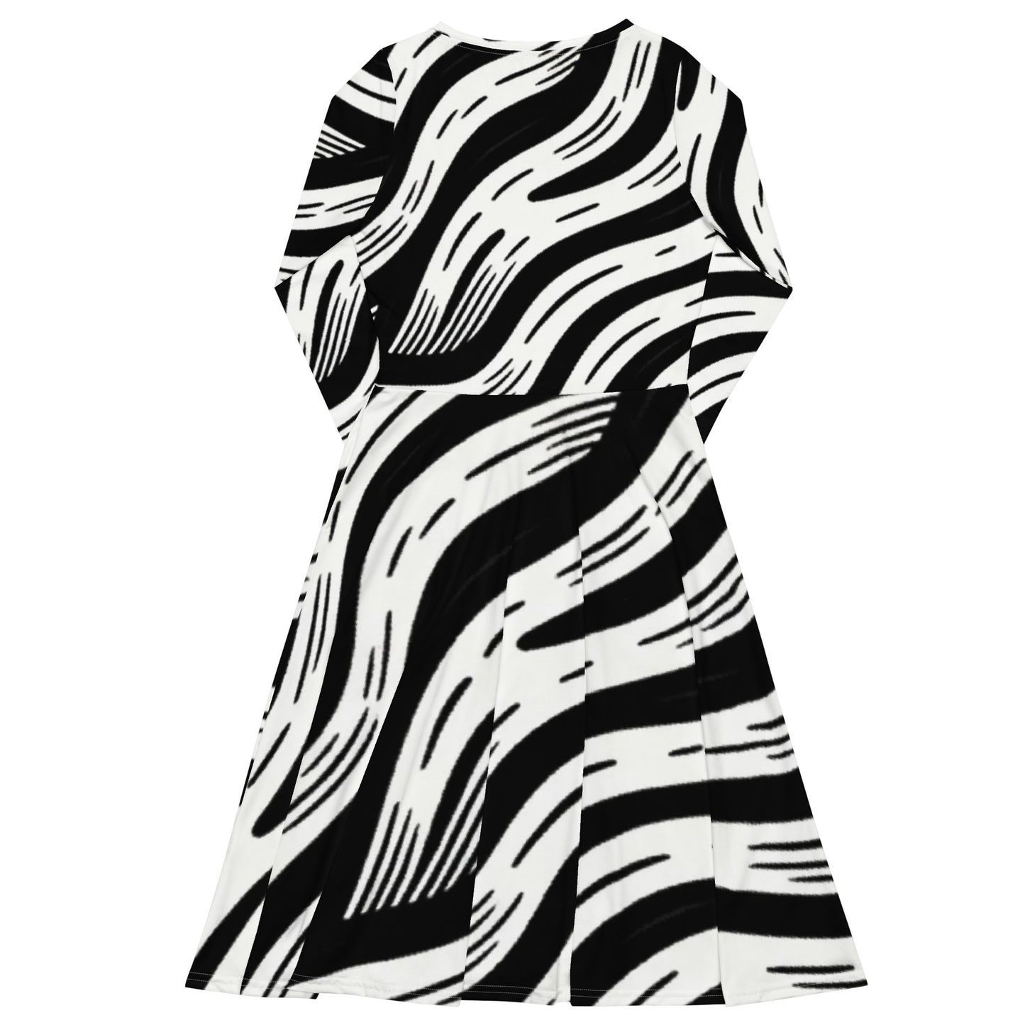 Sporty Black White Dress