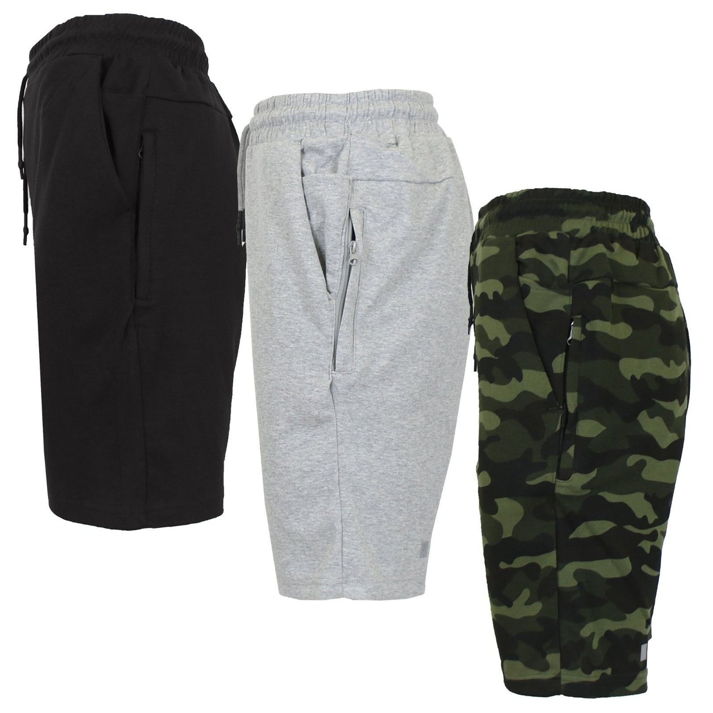 3-Pack Men's Tech Fleece Jogger Lounge Sweat Shorts (Sizes, S-2XL)