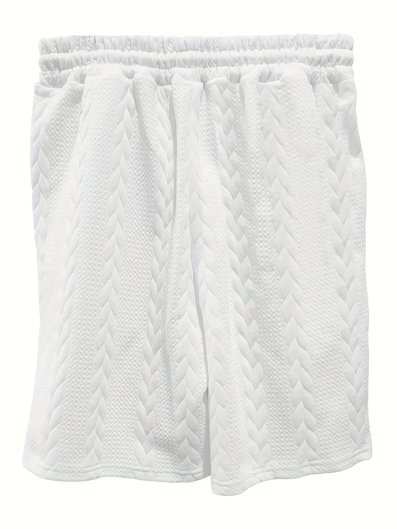 4pcs Set Of Men's Lightweight Summer Beachwear Summer New Casual Short Sleeve Button Shirt And Elastic Waist Shorts - Breathable Fabric, Ideal Resort Wear