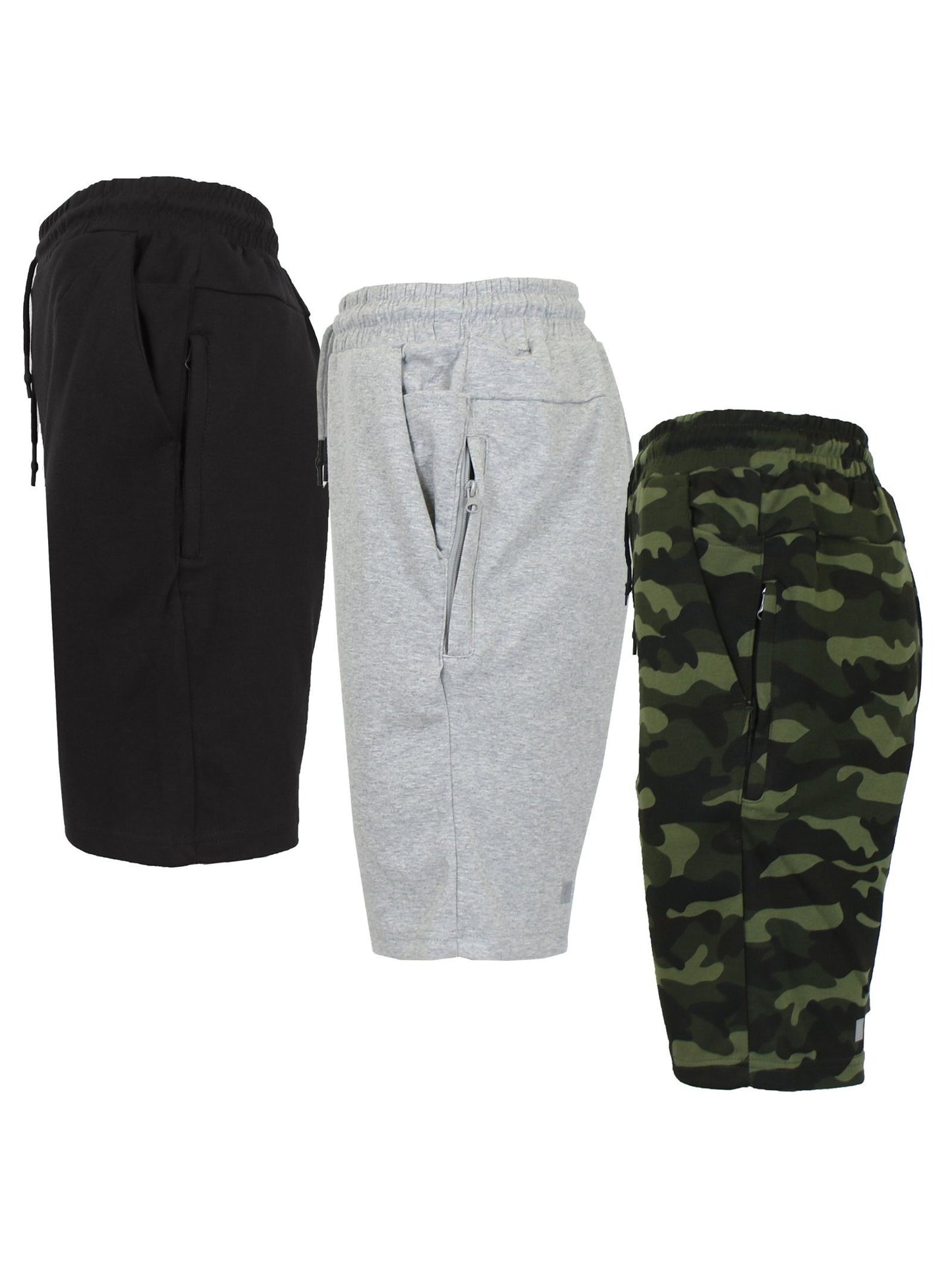 3-Pack Men's Tech Fleece Jogger Lounge Sweat Shorts (Sizes, S-2XL)
