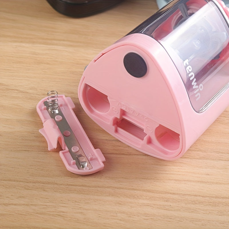 1pc Fast Sharpening Electric Pencil Sharpener-Portable & Safe Design-Efficient for 6-8mm Pencils-Perfect for Students & Office