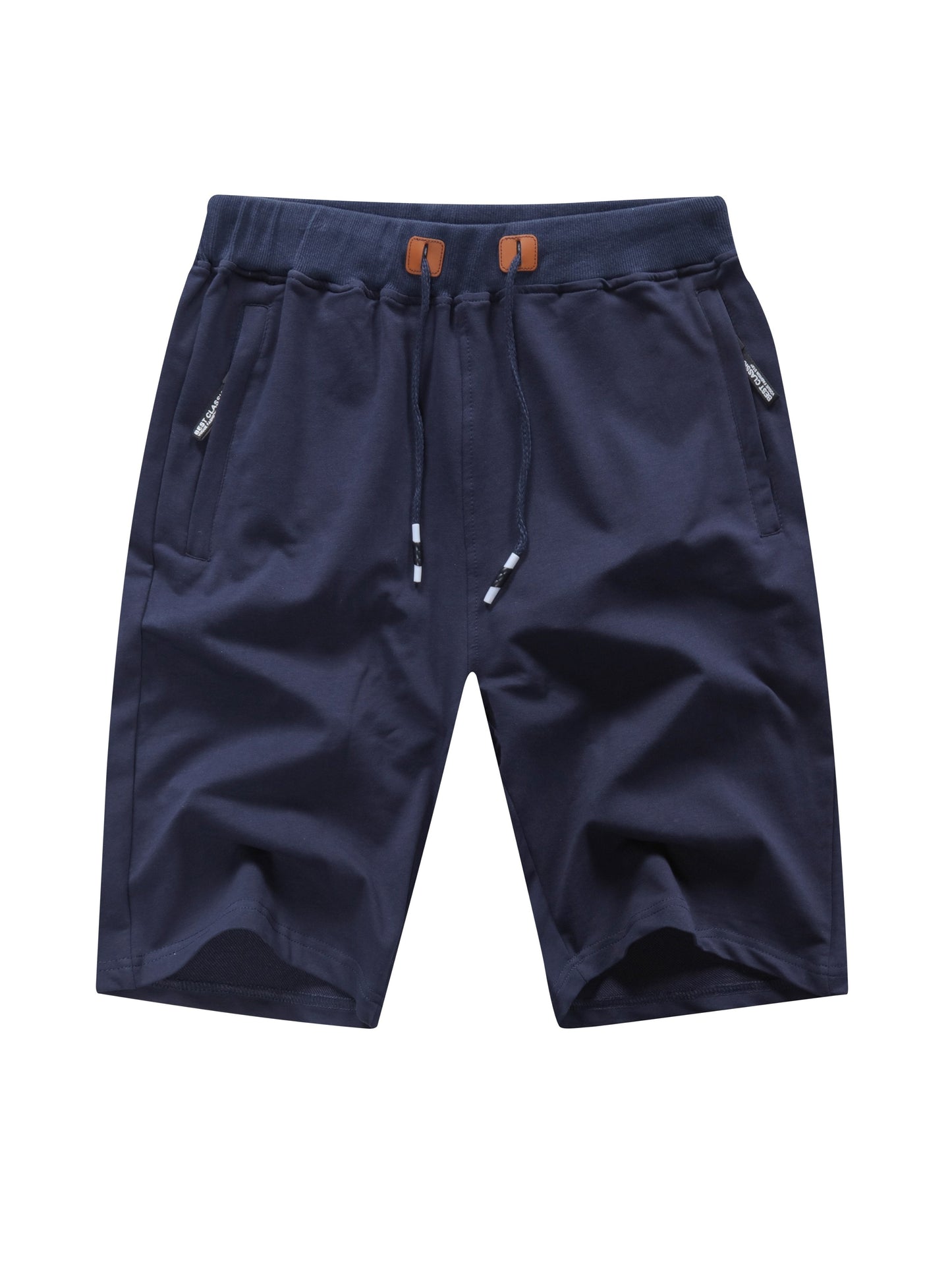 Men's Shorts Casual Classic Fit Stylish Drawstring Elastic Waist Summer Beach Shorts With Zipper Pockets Workout Sport Shorts