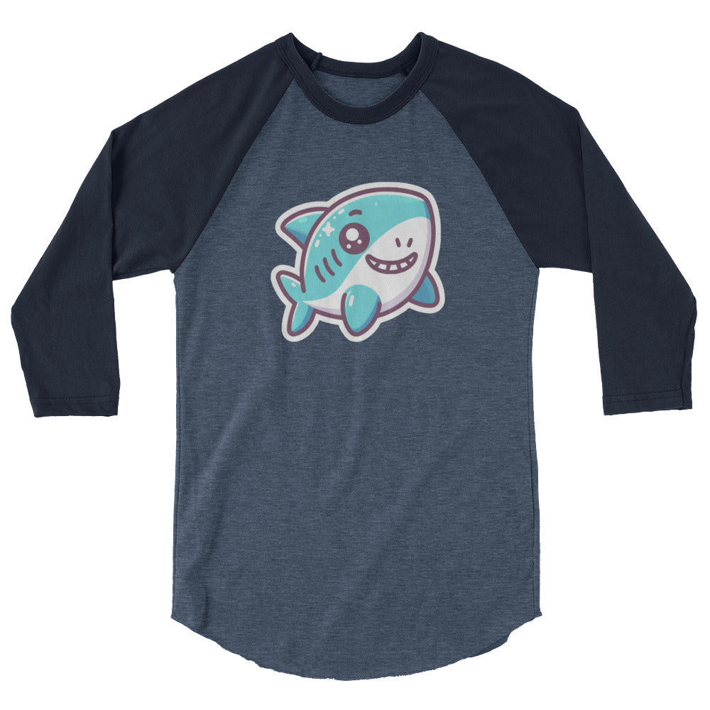 Cool Shark 3/4 sleeve raglan shirt