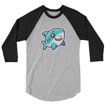 Cool Shark 3/4 sleeve raglan shirt