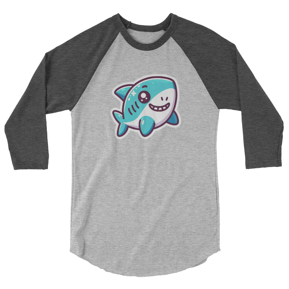 Cool Shark 3/4 sleeve raglan shirt