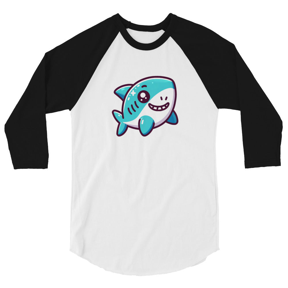 Cool Shark 3/4 sleeve raglan shirt