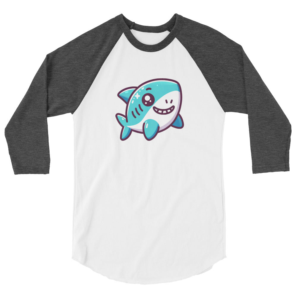 Cool Shark 3/4 sleeve raglan shirt