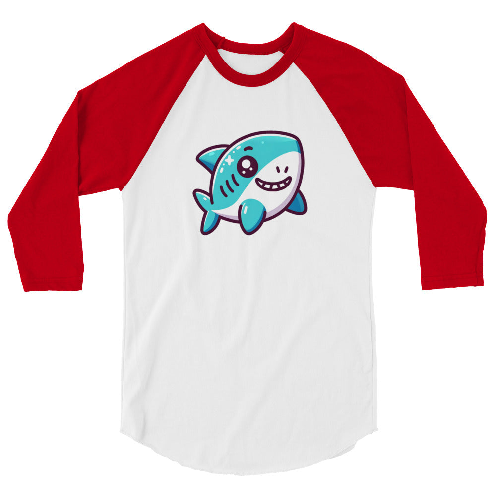 Cool Shark 3/4 sleeve raglan shirt