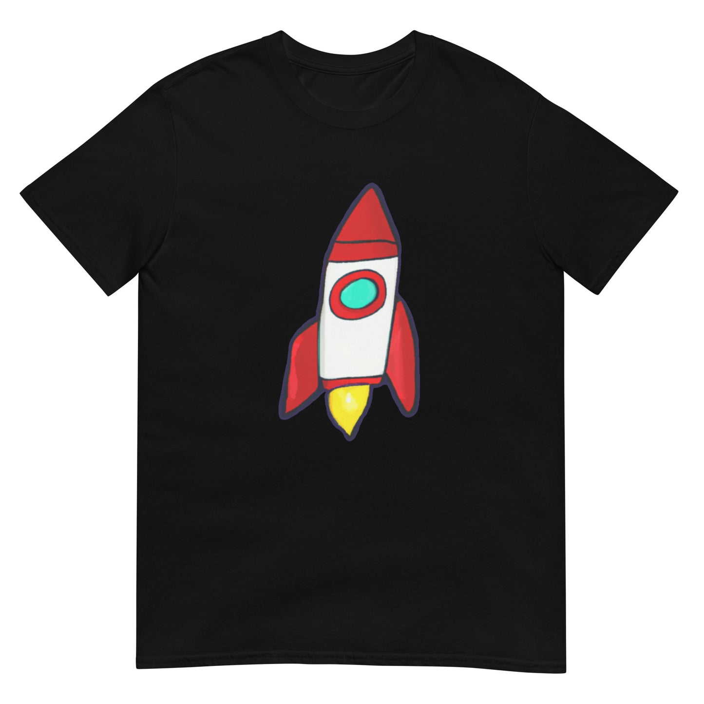 Cool Space Rocket Short-Sleeve Men’s T-Shirt