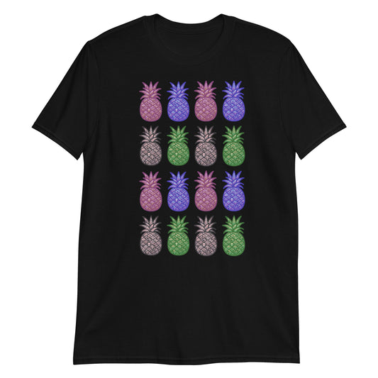 Neon Pineapples Short-Sleeve Unisex T-Shirt