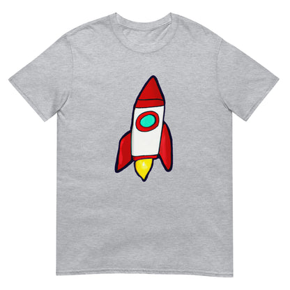 Cool Space Rocket Short-Sleeve Men’s T-Shirt