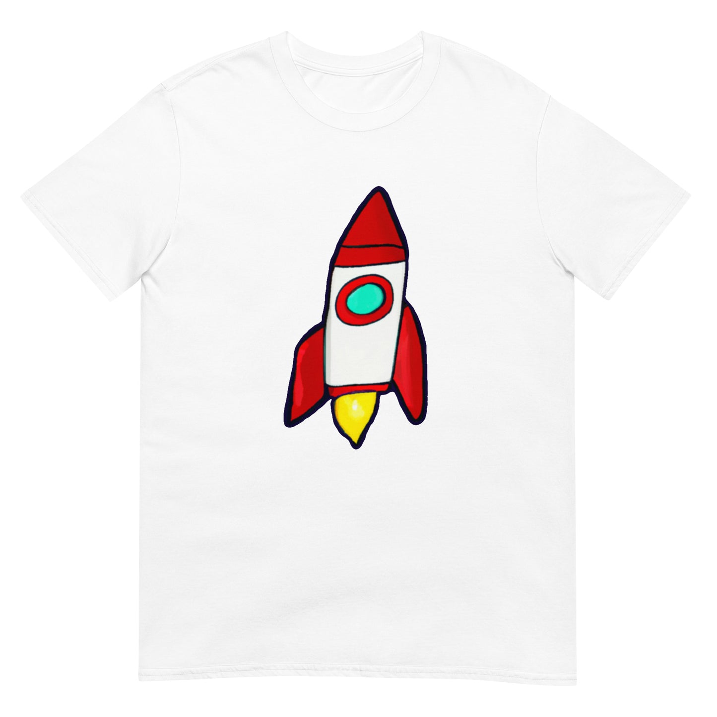 Cool Space Rocket Short-Sleeve Men’s T-Shirt