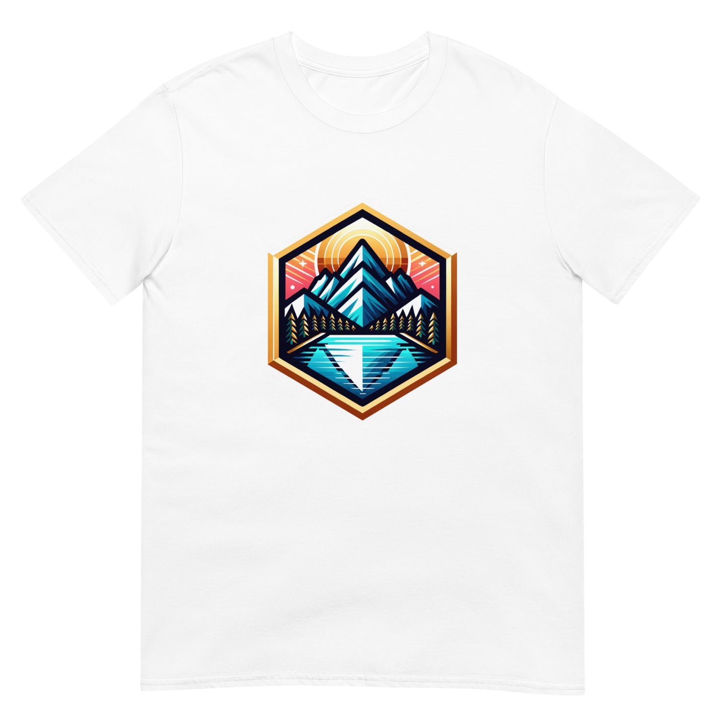 Graphic Print Mountain Short-Sleeve Unisex T-Shirt