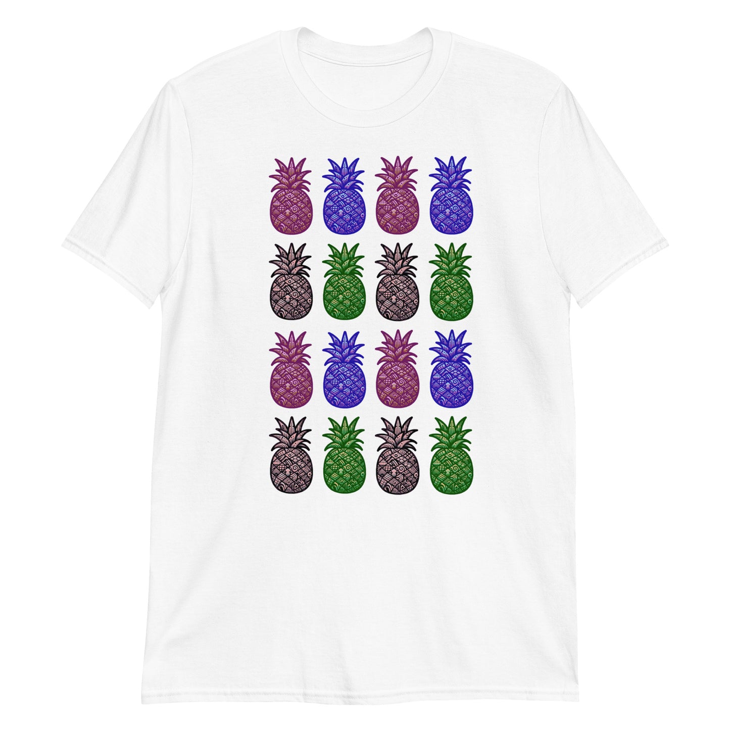 Neon Pineapples Short-Sleeve Unisex T-Shirt