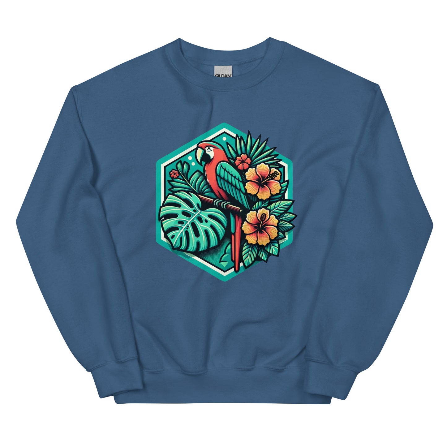 Shopijo’s Vibrant Parrot Unisex Sweatshirt